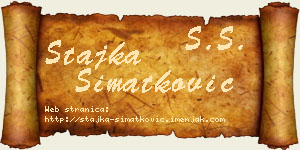 Stajka Simatković vizit kartica